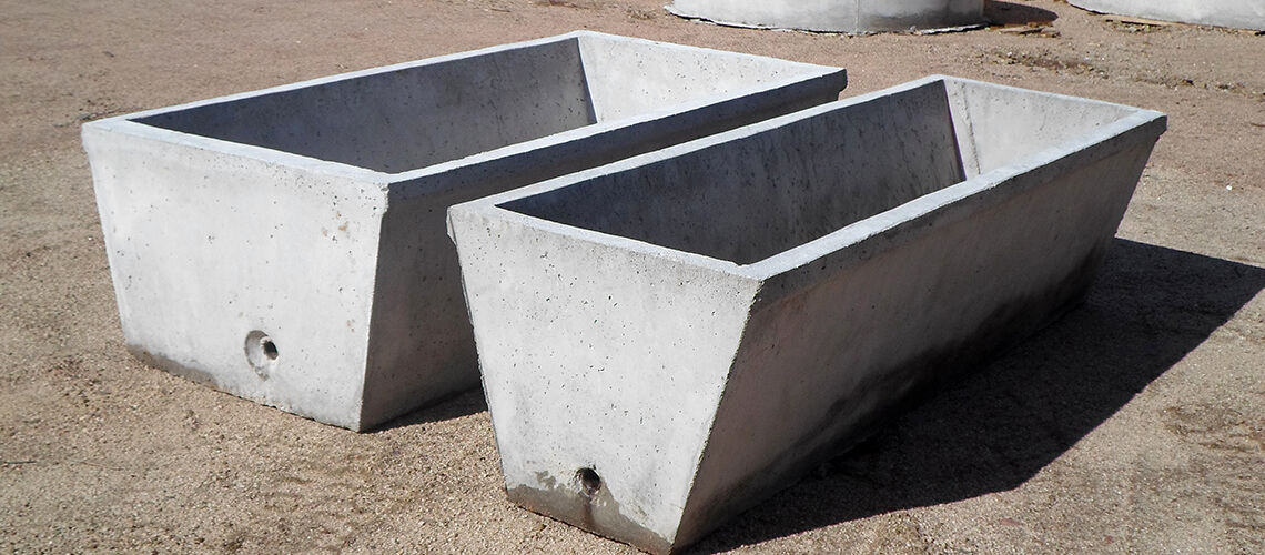 Totomeh Hormigones premoldeados Bebederos rectangulares